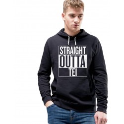 Hanorac Barbati Negru - Straight Outta Tei