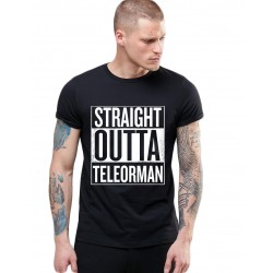 Tricou negru barbati - Straight Outta Teleorman