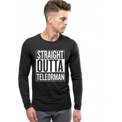 Bluza barbati neagra - Straight Outta Teleorman