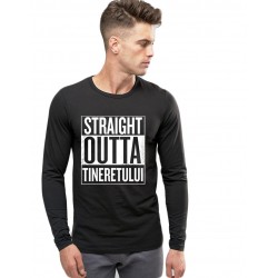 Bluza barbati neagra - Straight Outta Tineretului