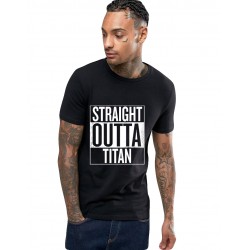Tricou negru barbati - Straight Outta Titan