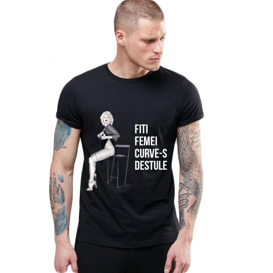 Tricou Negru Barbati - Fiti femei, C***e-s destule