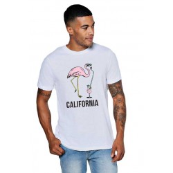 Tricou barbati alb - California