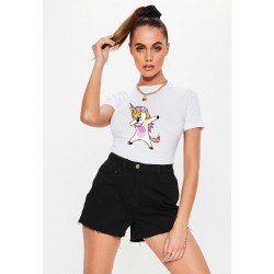 Tricou dama alb -  Cool Unicorn