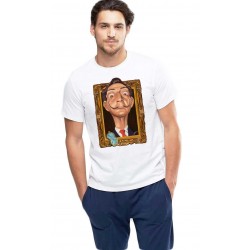 Tricou barbati alb - Dali - Frame