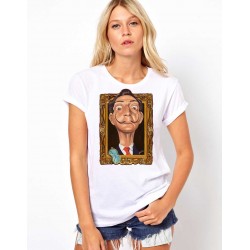 Tricou dama alb - Dali - Frame