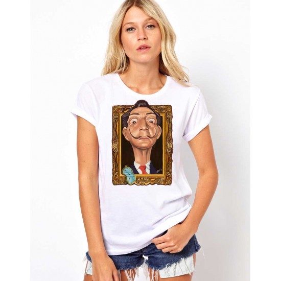 Tricou dama alb - Dali - Frame