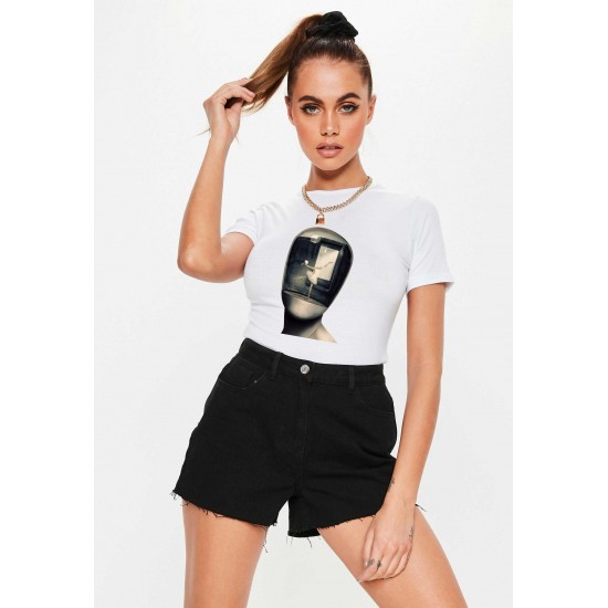 Tricou dama alb - Dali - Globul