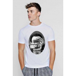 Tricou barbati alb - Dali - The Watcher