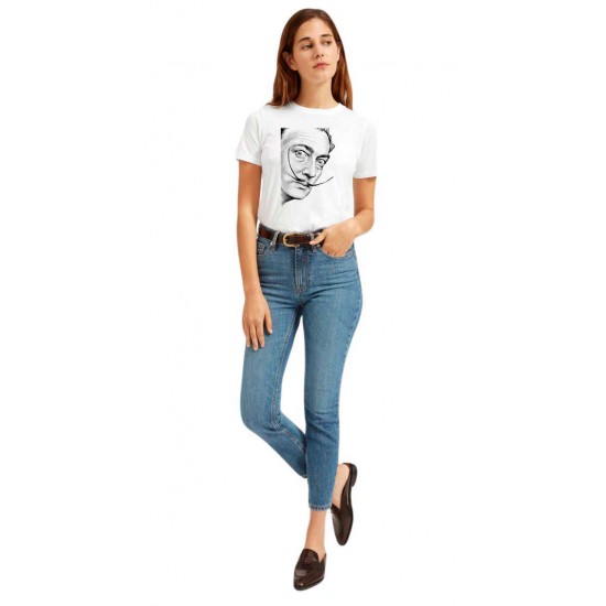 Tricou dama alb - Dali - Portret