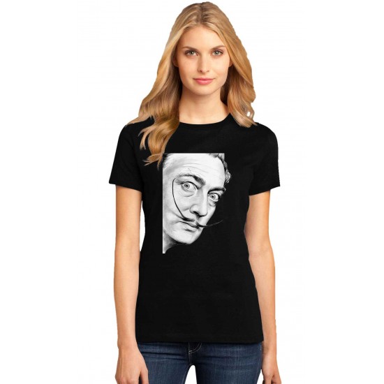 Tricou dama negru - Dali - Portret Tricou dama negru - Dali - Portret