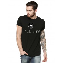 Tricou barbati negru - f*ck off Mickey Mouse