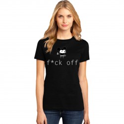 Tricou dama negru - f*ck off Mickey Mouse