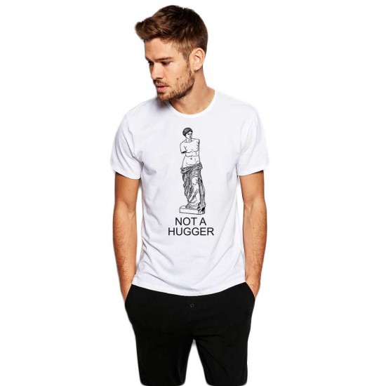 Tricou barbati alb - Not a hugger