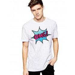  Tricou barbati alb - OMG