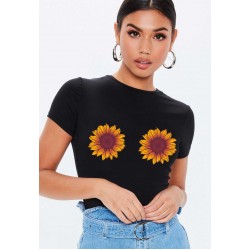 Tricou dama negru - Sunflower