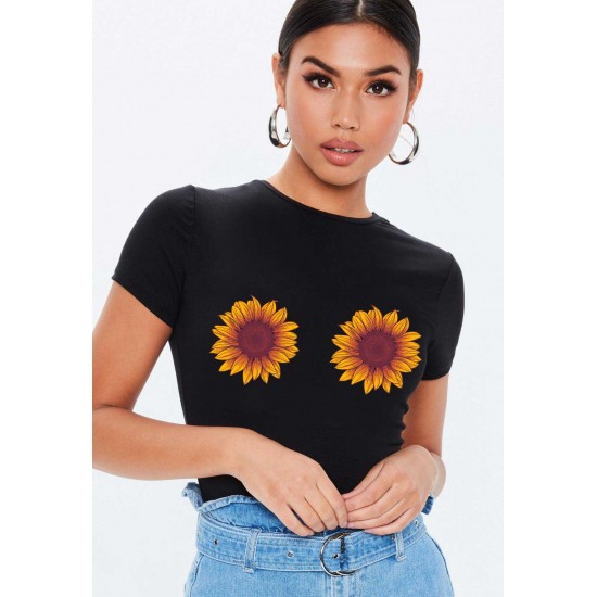 Tricou dama negru - Sunflower