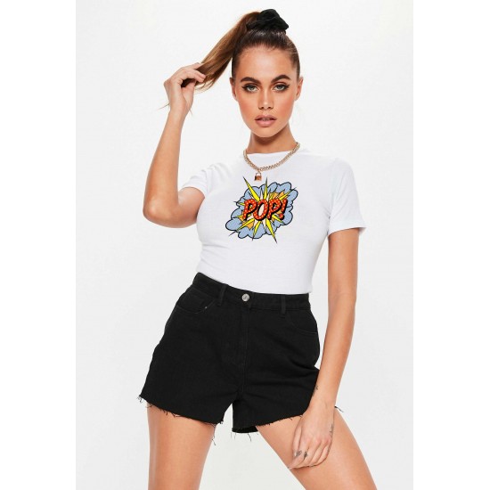 Tricou dama alb - POP