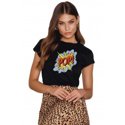 Tricou dama negru - POP