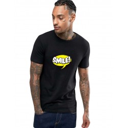 Tricou barbati negru - Smile