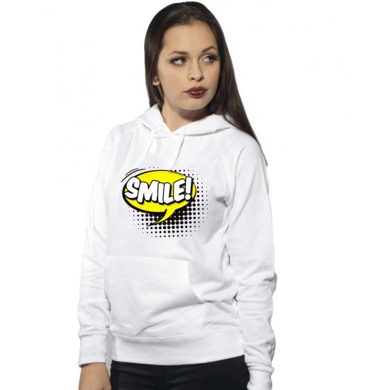 Hanorac dama alb - Smile Hanorac dama alb - Smile