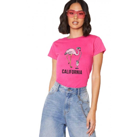 Tricou dama Roz California Tricou dama Roz California