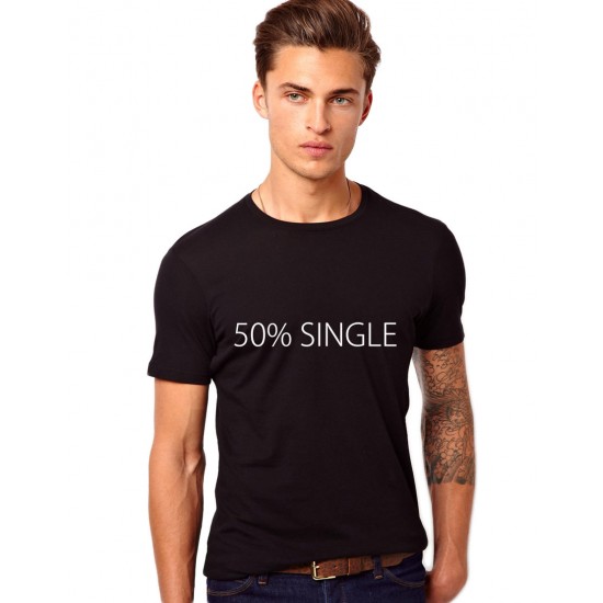 Tricou barbati negru 50% Single