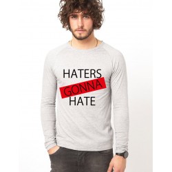 Bluza gri, barbati, Haters