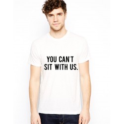 Tricou Sit With Us - Alb