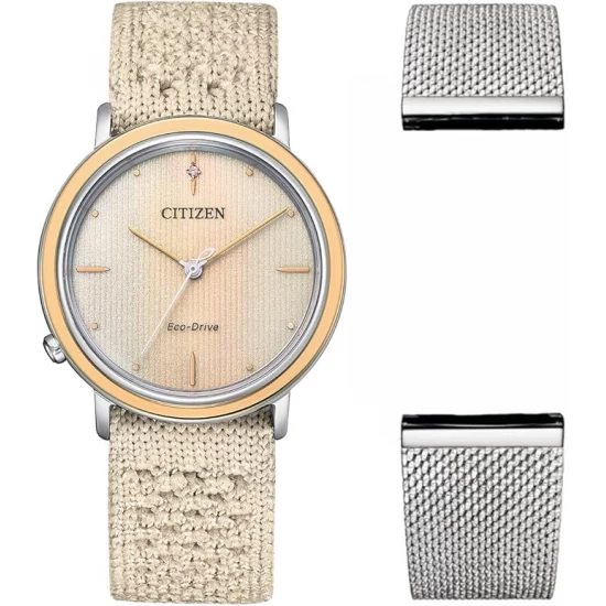 Ceas Dama, Citizen, 10th Anniversary EM1006-40A, Cu bratara suplimentara