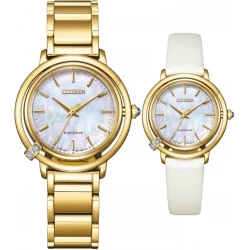 Ceas Dama, Citizen, Arcly EM1092-64D, Set cu Bratara suplimentara