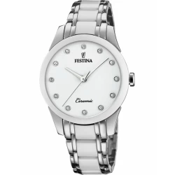 Ceas Dama, Festina, Ceramic cu Cristale Swarovski F20499/1