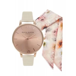 Ceas Dama, Olivia Burton, Vegan Friendly OBGSET51, Set cu Esarfa