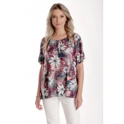 Bluza Dama, Ampla cu Imprimeu Floral, Multicolor