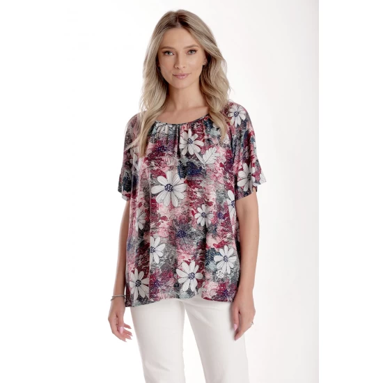 Bluza Dama, Ampla cu Imprimeu Floral, Multicolor