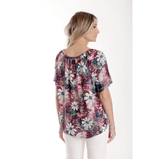 Bluza Dama, Ampla cu Imprimeu Floral, Multicolor