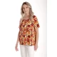 Bluza Dama, Ampla cu Imprimeu Floral - Panselute