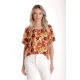 Bluza Dama, Ampla cu Imprimeu Floral - Panselute