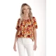 Bluza Dama, Ampla cu Imprimeu Floral - Panselute