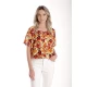Bluza Dama, Ampla cu Imprimeu Floral - Panselute
