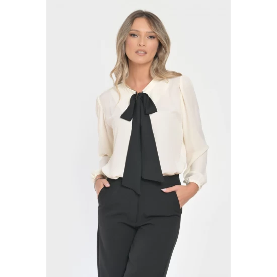 Bluza Dama, Eleganta cu Funda Contrastanta V298