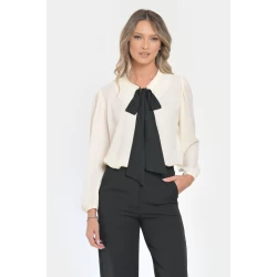 Bluza Dama, Eleganta cu Funda Contrastanta V298