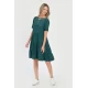 Rochie cu Volane Dama V291, Verde cu imprimeu floral