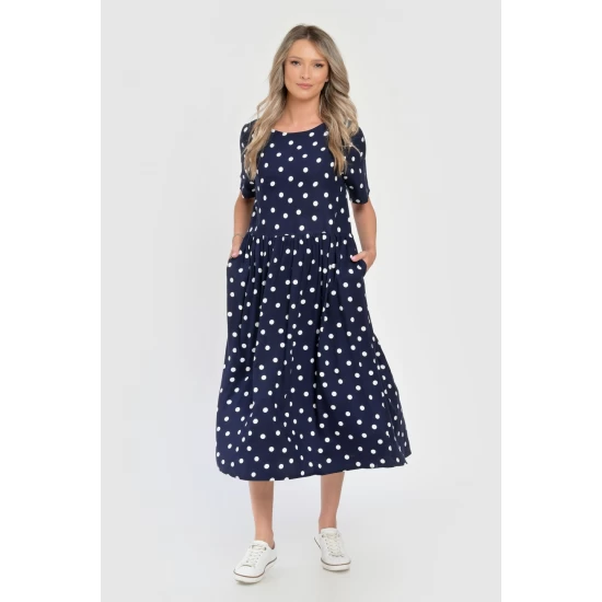 Rochie Midi Dama V286, cu Buline