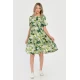 Rochie Medie Dama V290, cu Imprimeu Abstract