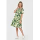 Rochie Medie Dama V290, cu Imprimeu Abstract