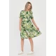 Rochie Medie Dama V290, cu Imprimeu Abstract