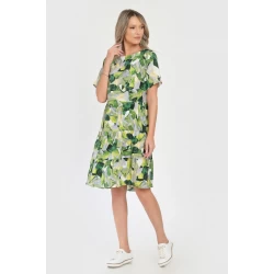 Rochie Medie Dama V290, cu Imprimeu Abstract