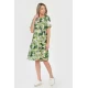 Rochie Medie Dama V290, cu Imprimeu Abstract