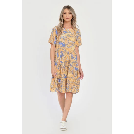 Rochie Medie Dama V292, cu Imprimeu Floral
